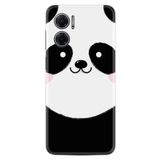 Kılıfland Xiaomi Redmi Note 11e ile Uyumlu Silikon Kılıf, Sevimli Panda Desen, Siyah ve Beyaz