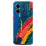 Kılıfland Xiaomi Redmi Note 11e ile Uyumlu Silikon Kılıf, Sulu Boya Desen, Renkli