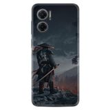 Kılıfland Xiaomi Redmi Note 11e ile Uyumlu Silikon Kılıf, Warrior Desen, Siyah