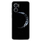 Kılıfland Xiaomi Redmi Note 11e ile Uyumlu Silikon Kılıf, Yalnız Ay Deseni, Siyah