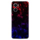 Kılıfland Xiaomi Redmi Note 11e Kılıf, Silikon, Desen Özel Seri, Blue Red Fire