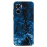 Kılıfland Xiaomi Redmi Note 11e Kılıf, Silikon, Desen Özel Seri, Blue Zigzag