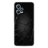 Kılıfland Xiaomi Redmi Note 12 5G ile Uyumlu Silikon Kılıf, Dikenli Tel Desen, Siyah