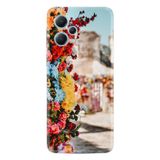 Kılıfland Xiaomi Redmi Note 12 5G ile Uyumlu Silikon Kılıf, Gerçek Çiçekler Desen, Renkli
