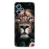 kilifland Xiaomi Redmi Note 12 Pro 5G ile Uyumlu Kılıf Resimli Desenli Baskılı Silikon Leon Flowers 1333