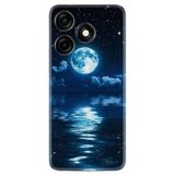 Kılıfland Xiaomi Redmi Note 12 Pro 5G ile Uyumlu Kılıf, Resimli Desenli Baskılı Silikon, Night Moon, Mavi