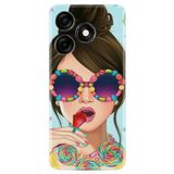 kilifland Xiaomi Redmi Note 12 Pro 5G ile Uyumlu Kılıf Resimli Desenli Baskılı Silikon Sugar and Woman 1418