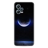 Kılıfland Xiaomi Redmi Note 12 Pro 5G ile Uyumlu Kılıf, Resimli Desenli Silikon, Platinium Series, Midnight Moon, Siyah