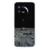 Kılıfland Xiaomi Redmi Note 12 Pro 5G ile Uyumlu Silikon Kılıf, Desen, Astronot Red Balon, Siyah