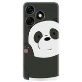 Kılıfland Xiaomi Redmi Note 12 Pro 5G ile Uyumlu Silikon Kılıf, Desen Özel Seri Hello Panda, Siyah-Beyaz
