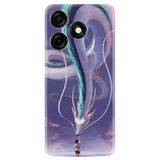 Kılıfland Xiaomi Redmi Note 12 Pro 5G ile Uyumlu Silikon Kılıf, Desen Özel Seri, Kız ve Ejderha, Mor