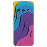 Kılıfland Xiaomi Redmi Note 12 Pro 5G ile Uyumlu Silikon Kılıf, Desen Özel Seri, Mavi-Mor-Pembe Renk Cümbüşü