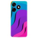 Kılıfland Xiaomi Redmi Note 12 Pro 5G ile Uyumlu Silikon Kılıf, Desen Özel Seri, Mavi-Mor-Pembe Renk Cümbüşü