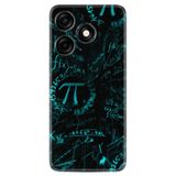 Kılıfland Xiaomi Redmi Note 12 Pro 5G ile Uyumlu Silikon Kılıf, Matematiksel Desen, Siyah-Turkuaz