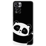Kılıfland Xiaomi Redmi Note 12 Pro 5G ile Uyumlu Silikon Kılıf, Panda Desen, Siyah