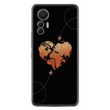 Kılıfland Xiaomi Redmi Note 12 Pro 5G ile Uyumlu Silikon Kılıf, Plane Heart Desen, Siyah