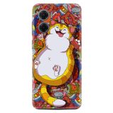 Kılıfland Xiaomi Redmi Note 12 Pro 5G ile Uyumlu Silikon Kılıf, Tombul Kedi Desen, Renkli