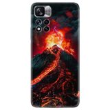 Kılıfland Xiaomi Redmi Note 12 Pro 5G ile Uyumlu Silikon Kılıf, Yanardağ Tasarım, Siyah