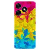 Kılıfland Xiaomi Redmi Note 12 Pro 5G ile Uyumlu Silikon Kılıf, Yapraklar Deseni, Renkli