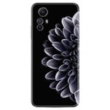 Kılıfland Xiaomi Redmi Note 12S ile Uyumlu Silikon Kılıf, Çiçek Deseni, Siyah