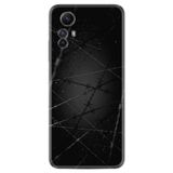 Kılıfland Xiaomi Redmi Note 12S ile Uyumlu Silikon Kılıf, Desen Özel Seri, Dikenli Tel, Siyah