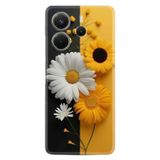 Kılıfland Xiaomi Redmi Note 14 5G ile Uyumlu Kılıf, Boutique Baskılı, Sarı Beyaz Çiçek Desenli
