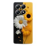 Kılıfland Xiaomi Redmi Note 14 Pro Plus ile Uyumlu Kılıf, Boutique Baskılı, Sarı Beyaz Çiçek Desenli