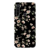 Kılıfland Xiaomi Redmi Note 8 ile Uyumlu Kılıf, Boutique Baskılı, Siyah Fon Çiçek Desen