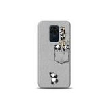 Kılıfland Xiaomi Redmi Note 9 ile Uyumlu Panda Tasarımlı Telefon Kılıfı, Silikon, Gri