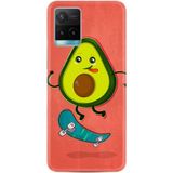 Kılıfland Y21a Silikon Telefon Kılıfı, Avokado Skate Desen, Kırmızı