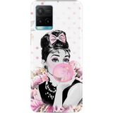 Kılıfland Y21a Telefon Kılıfı, Silikon, Audrey Desenli Baskılı, Pembe