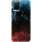 Kılıfland Y21a Telefon Kılıfı, Silikon, Resimli Desenli Baskılı, Red Blue Black Abstract