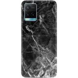 Kılıfland Y21a Telefon Kılıfı, Silikon, Siyah Mermer Desenli