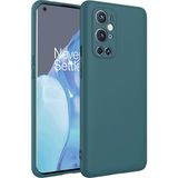 Kılıfmania One Plus 9 Pro ile Uyumlu Kapak Kamera Korumalı Içi Kadife Lansman Silikon Kılıf - Koyu Yeşil - OnePlus 9 Pro