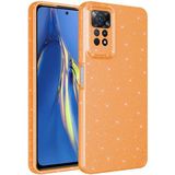 Kılıfolog Xiaomi Redmi Note 12 Pro 4g Kılıf Kamera Korumalı Simli Lüks Koton Kapak-Turuncu