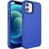 kilifone - Apple iPhone 11 - Kılıf Metal Çerçeve ve Buton Tasarımlı Sert Botox Kapak - Saks Mavi - T24445
