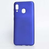 kilifone - Samsung Galaxy A20 - Kılıf Mat Soft Premier Silikon Kapak - Saks Mavi - T13615