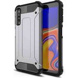 kilifone - Samsung Galaxy A7 2018 - Kılıf Çift Katman Zırh Tank Crash Military Kapak - Gri - T6266