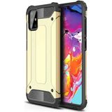 kilifone - Samsung Galaxy A71 - Kılıf Çift Katman Zırh Tank Crash Military Kapak - Gold - T11127