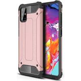 kilifone - Samsung Galaxy A71 - Kılıf Çift Katman Zırh Tank Crash Military Kapak - Rose Gold - T11127