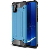 kilifone - Samsung Galaxy A81 (Note 10 Lite) - Kılıf Çift Katman Zırh Tank Crash Military Kapak - Mavi - T11326