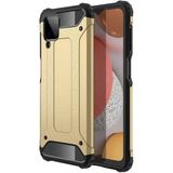 kilifone - Samsung Galaxy M12 - Kılıf Çift Katman Zırh Tank Crash Military Kapak - Gold - T17001