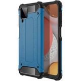 kilifone - Samsung Galaxy M12 - Kılıf Çift Katman Zırh Tank Crash Military Kapak - Mavi - T17001