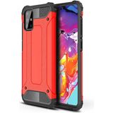 kilifone - Samsung Galaxy M31S - Kılıf Çift Katman Zırh Tank Crash Military Kapak - Kırmızı - T14995