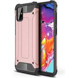 kilifone - Samsung Galaxy M31S - Kılıf Çift Katman Zırh Tank Crash Military Kapak - Rose Gold - T14995