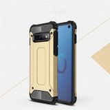 kilifone - Samsung Galaxy S10E - Kılıf Çift Katman Zırh Tank Crash Military Kapak - Gold - T7542