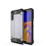 Kilifone - Samsung Uyumlu Galaxy A7 2018 - Kılıf Çift Katman Zırh Tank Crash Military Kapak - Gri