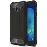 Kilifone - Samsung Uyumlu Galaxy J4 - Kılıf Çift Katman Zırh Tank Crash Military Kapak - Siyah