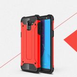 Kilifone - Samsung Uyumlu Galaxy J6 - Kılıf Çift Katman Zırh Tank Crash Military Kapak - Kırmızı