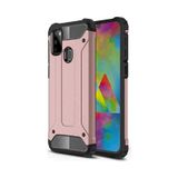 Kilifone - Samsung Uyumlu Galaxy M21 - Kılıf Çift Katman Zırh Tank Crash Military Kapak - Rose Gold